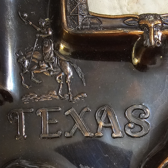 Big Tex Texas Vintage Antique Copper Ashtray Souvenir - Picture 5 of 13